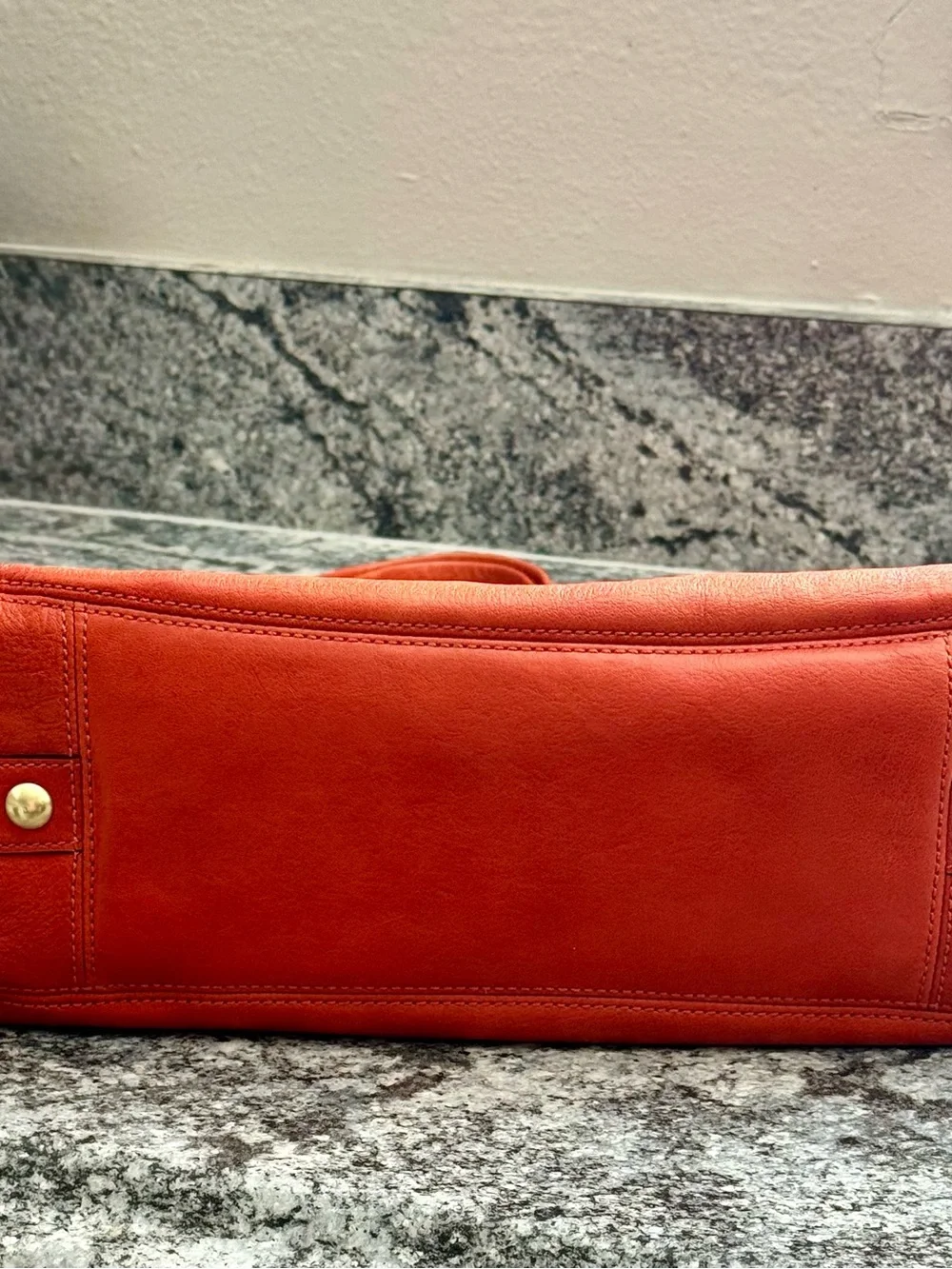 Coach Madison Maggie 14336 Orange Cervo Leather Hobo Shoulder Bag Y2K Vintage